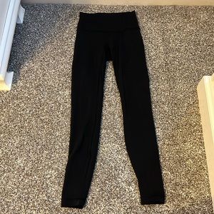 Lululemon Wunder Train high rise black leggings. Size four, length 28.